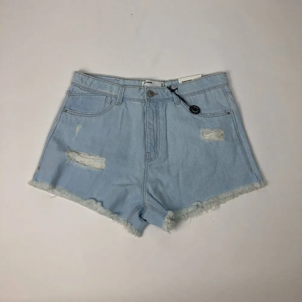 ZARA HIGH WAISTED DENIM SHORT SHORTS - Picture 2 of 5